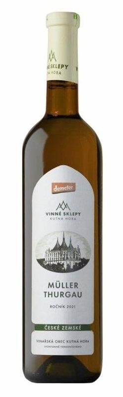BIO Müller Thurgau 2021 0,75 l Vinné sklepy Kutná Hora