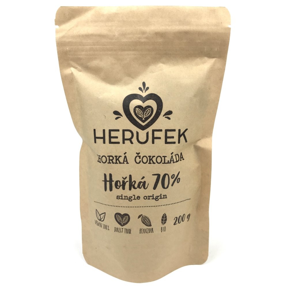 BIO horká čokoláda 70 % 200 g Herůfek 