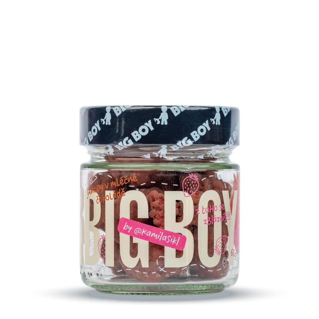 Jahody v mléčné čokoládě 60 g BigBoy