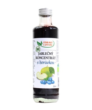 BIO jablečný koncentrát s borůvkami 250 ml Zdraví z přírody 