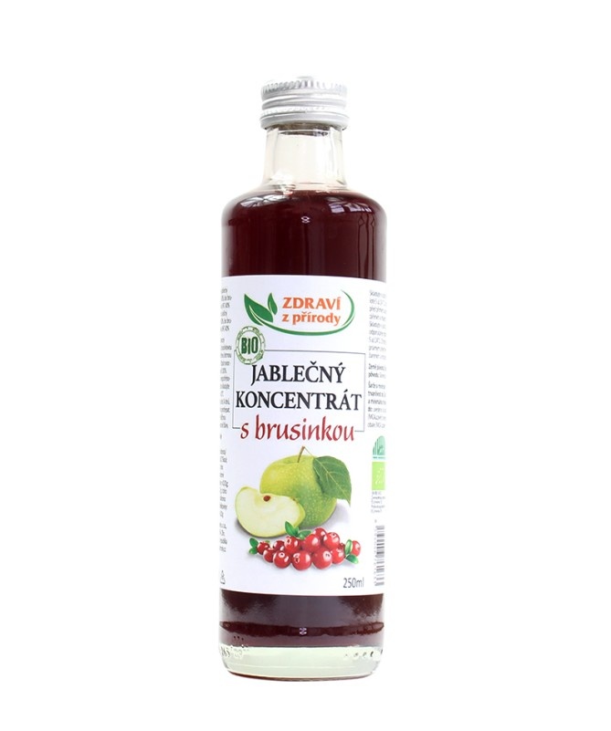 BIO jablečný koncentrát s brusinkami 250 ml Zdavíz přírody 
