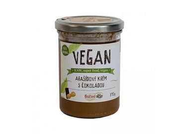 VEGAN arašídový krém s čokoládou 390 g Božské oříšky 