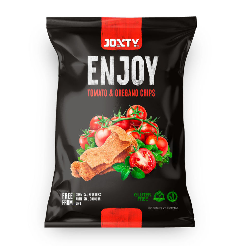 Bramborové chipsy s rajčaty a oreganem 40 g Joxty Enjoy Chips