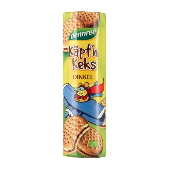 Bio špaldové sušenky s náplní 330g Dennree