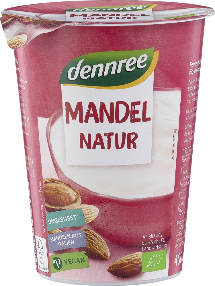 Bio mandlový jogurt 400g Dennree