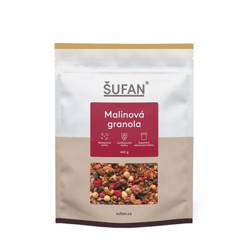 Malinová granola 440g Šufan