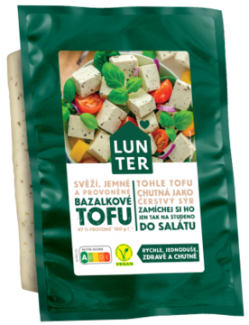 Bazalkové tofu 180g Lunter                                                                                                                              