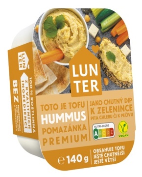 Hummus pomazánka Premium s tofu 140g Lunter 