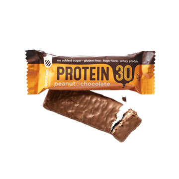 Proteinová tyčinka 30% arašídy-čokoláda 50g Bombus