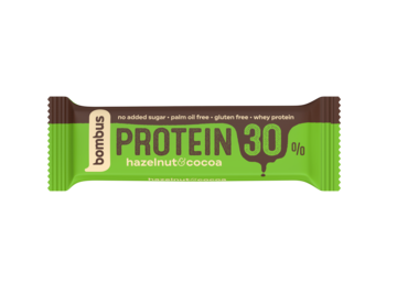 Proteinová tyčinka 30% lískový oříšek-kakao 50g Bombus