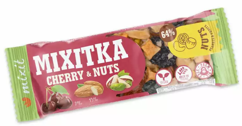 Mixitka oříšková s višněmi a pistáciemi 40 g Mixit