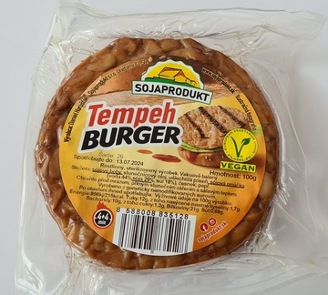 Tempeh burger 100 g Sojaprodukt - trvanlivý