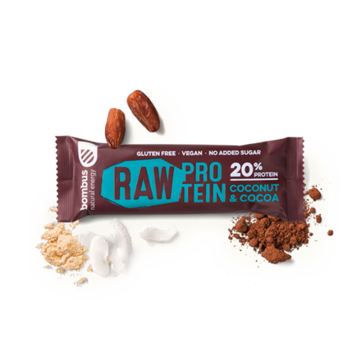 Raw proteinová tyčinka kokos-kakao 50g Bombus
