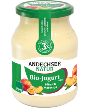 BIO jogurt broskev/maracuja 500 g Andechser
