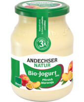 BIO jogurt broskev/maracuja 500 g Andechser