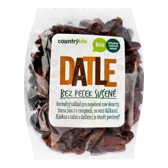 BIO Datle bez pecek 250 g Country Life 