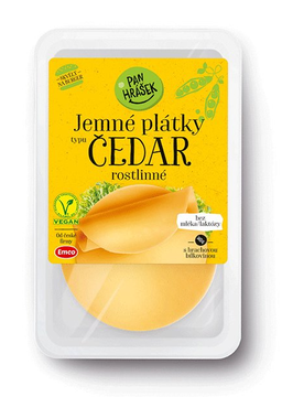 Rostlinné plátky Čedar 100g Pan Hrášek