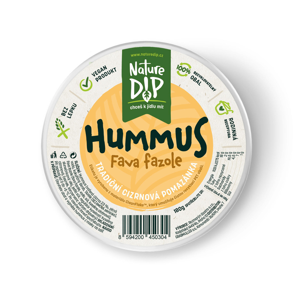 Hummus fava fazole 180g NatureDip