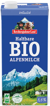 BIO čerstvé alpské mléko plnotučné 1 l Berchtesgadener Land