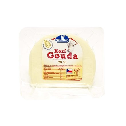 Kozí gouda 48% bloček 200g Milko