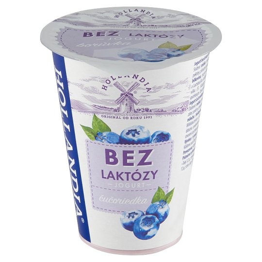 Bezlaktozový jogurt borůvka 180g Hollandia