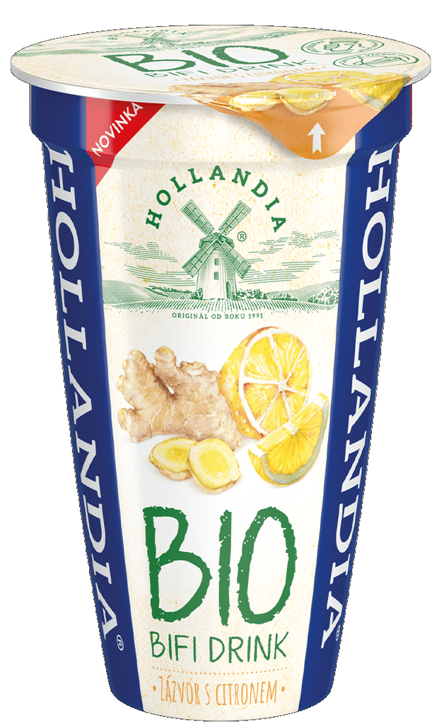 Bio BifiDrink zázvor/citron 230g Hollandia