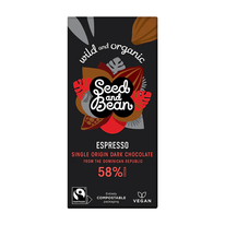 Bio hořká čokoláda s kávou 58% 85g Seed and Bean