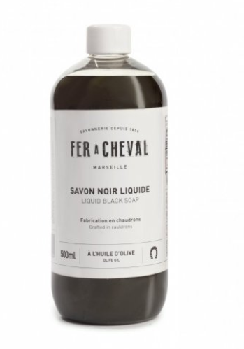 Tekuté černé mýdlo s olivovým olejem 500 ml Fer á Cheval