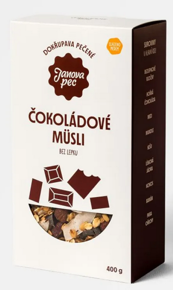 Pečené müsli čokoládové 400g Janova pec