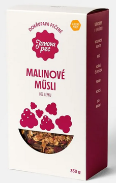 Pečené malinové müsli bezlepkové 350 g Janova Pec 