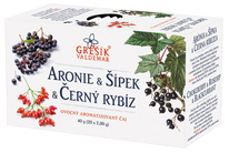 Čaj Aronie  Šípek Černý rybíz Grešík 40g ovocný aromatizovaný 