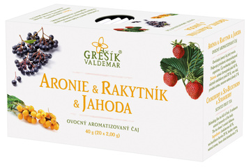 Aronie, Rakytník, Jahoda ovocný čaj 40g Grešík