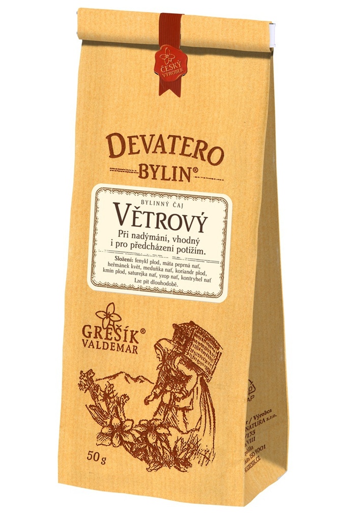 Větrový bylinný čaj 50g Grešík