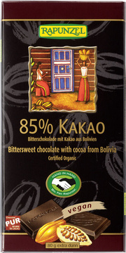 Bio čokoláda hořká 85% 80g Rapunzel