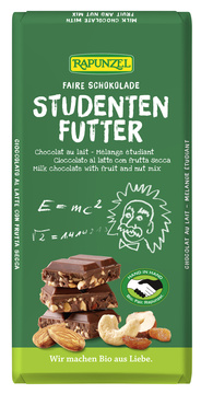 BIO mléčná čokoláda Studentská pochoutka 200 g Rapunzel