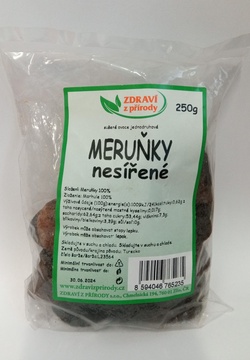 Meruňky nesířené 250g Zdraví z přírody