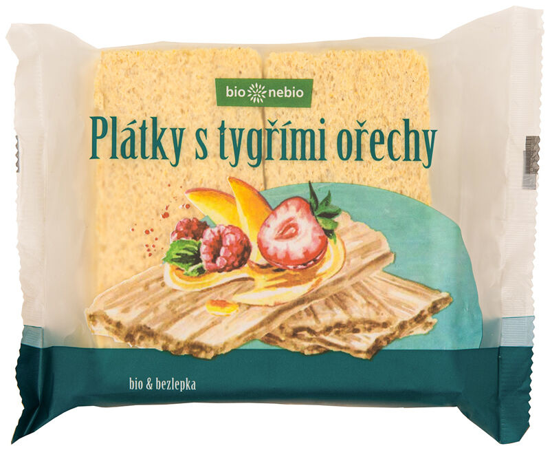Bio plátky křupavé s tygřími ořechy bio*nebio 100 g 