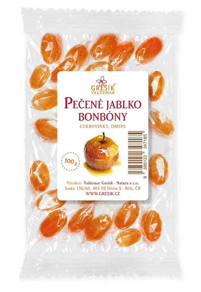 Bonbóny Pečené Jablko 100g Grešík