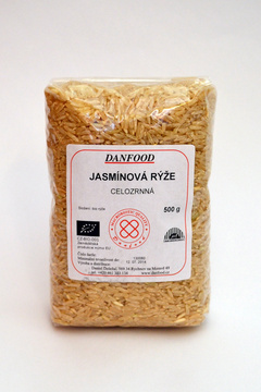 Bio jasmínová rýže celozrnná 500g Danfood
