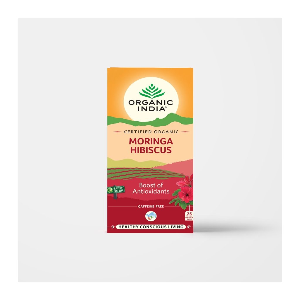 Moringa s ibiškem bylinný čaj BIO 25 sáčků Ecce Vita