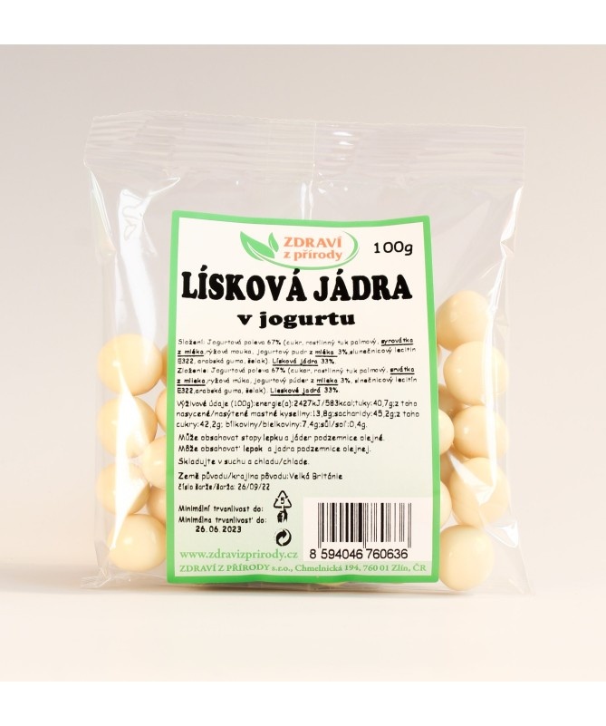 Lísková jádra v jogurtu 100g