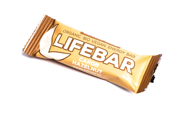BIO RAW Lifebar karobová s oříšky 47g Lifefood
