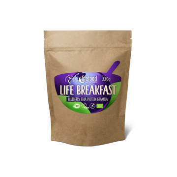 BIO RAW Life Breakfast 220g borůvková s proteinem a chia Lifefood
