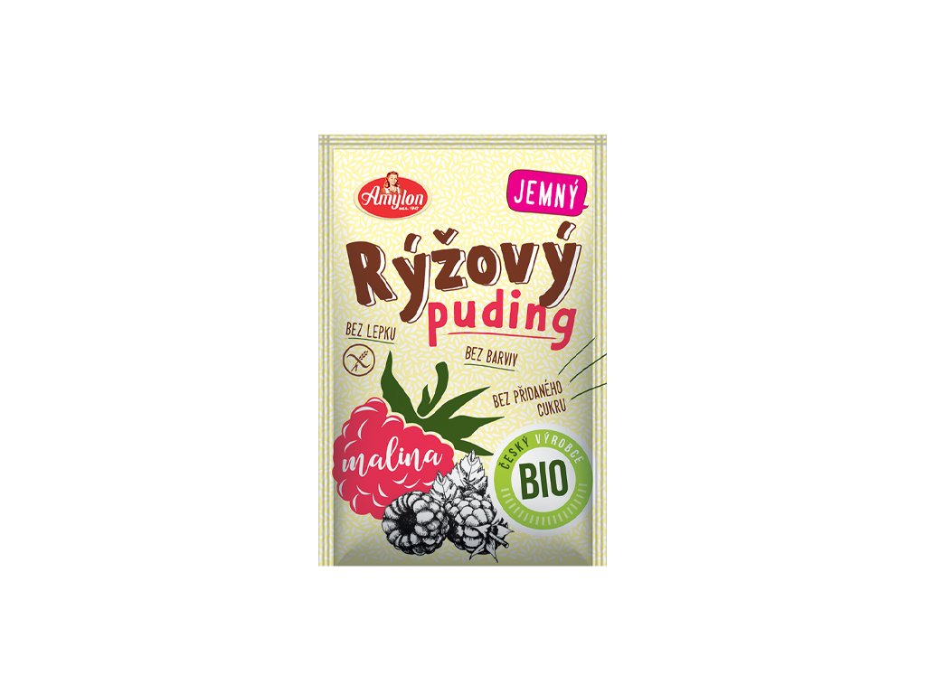 Bio rýžový puding malinový 40g Amylon 