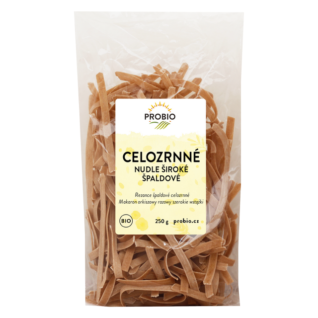 Bio nudle široké špaldové celozrnné 250g Probio