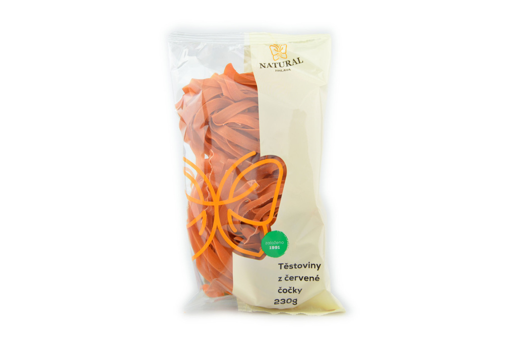 Těstoviny z červené čočky 200 g Natural Jihlava
