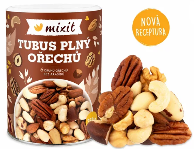 Tubus plný ořechů 350 g Mixit