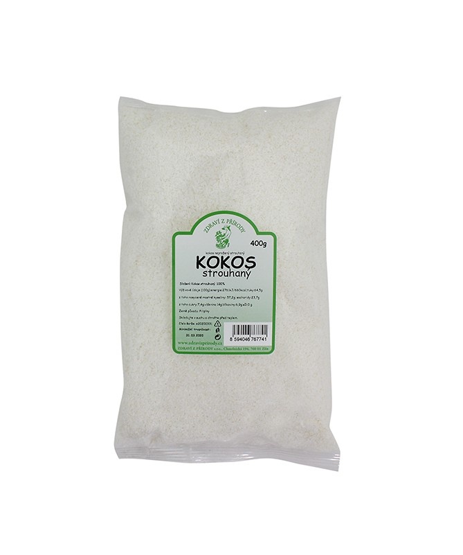 Kokos strouhaný 400g Zdraví z přírody 