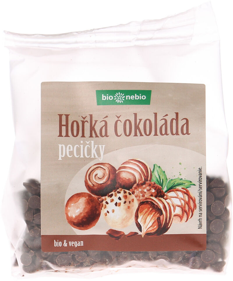 Bio pecičky z hořké čokolády bio*nebio 100g 