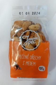 Pečené ořechy s medem 100g  Janova pec